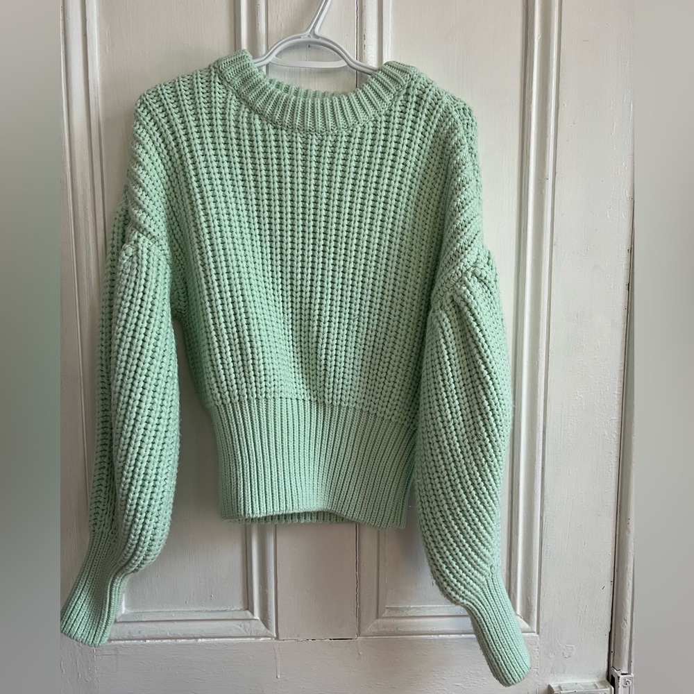 Balloon Sleeve Knit Sweater